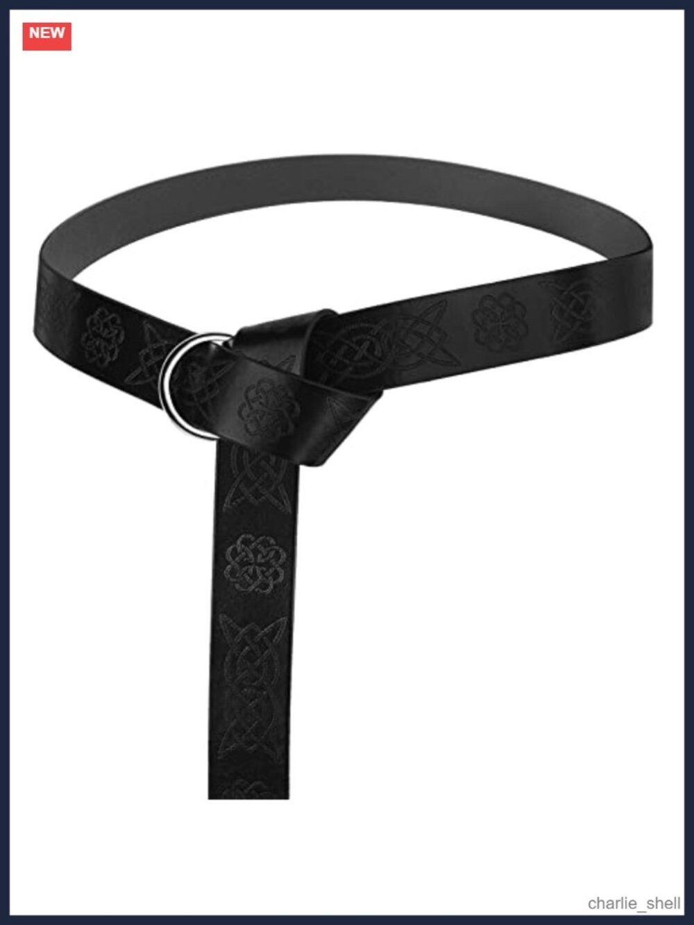 Medieval Viking Knight PU Leather Belt O Ring Cosplay Halloween Costume